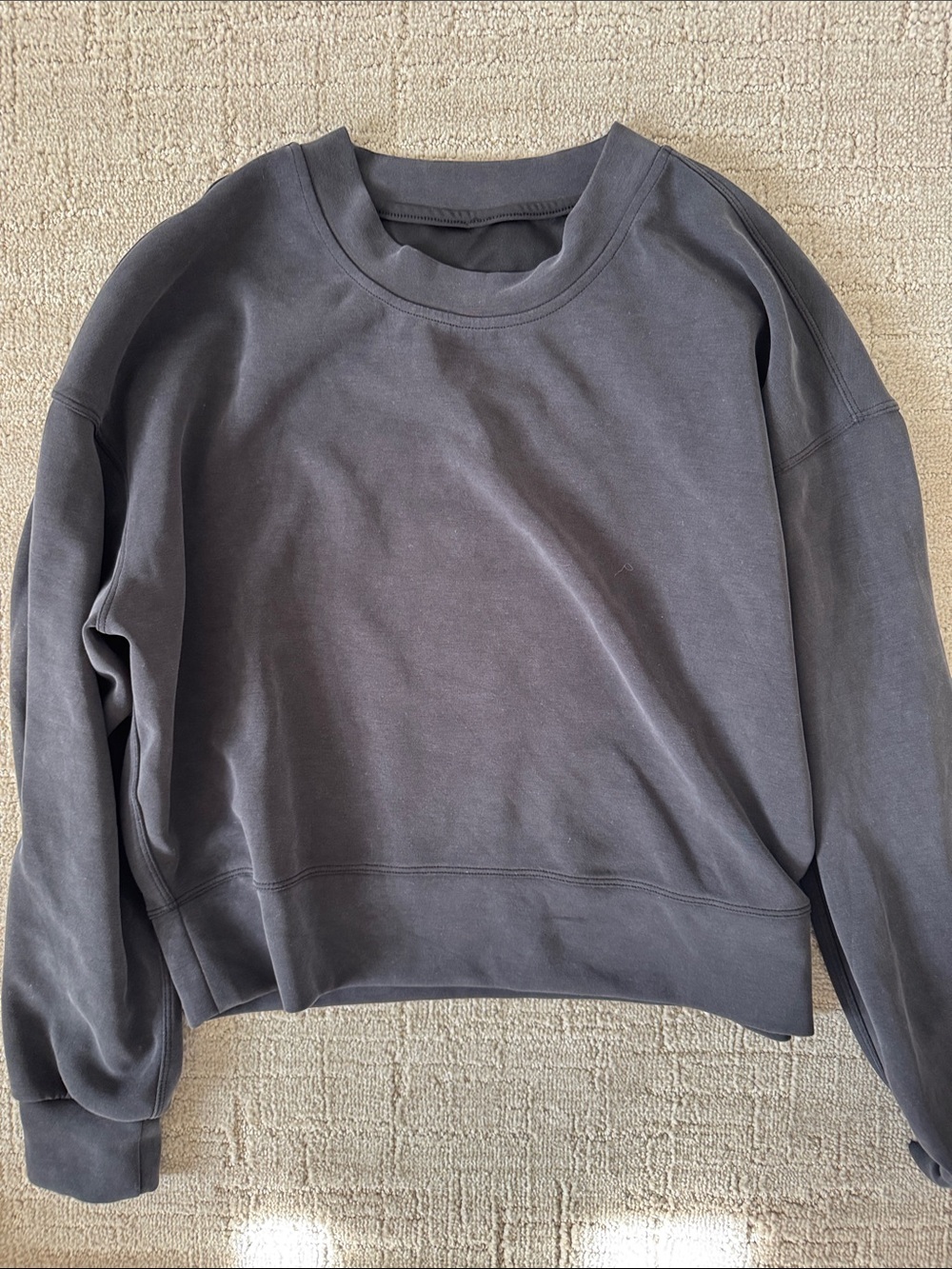 Lululemon Sweatstream Charcoal Crewneck Sweatshirt